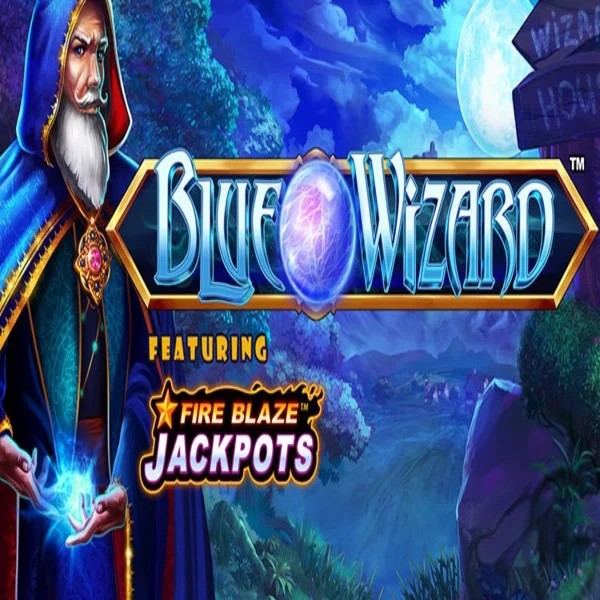 Play Blue Wizard Fire Blaze Jackpots slot by Rarestone Gaming on cowboyspincasino.gr