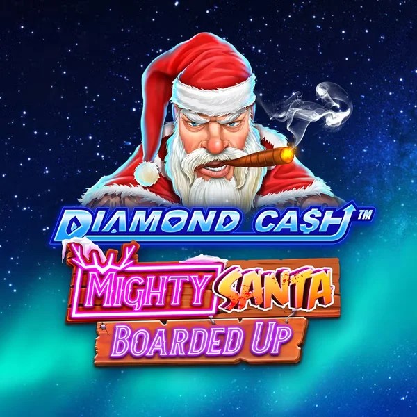 Diamond Cash Mighty Santa Boarded Up game by Greentube – logo hosted on Cowboy Spin Casino